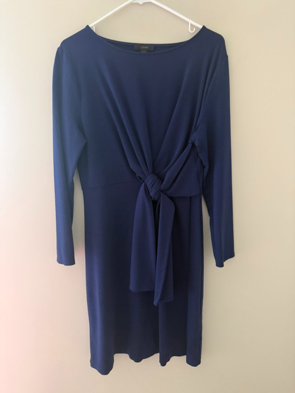 J.Crew Tie-Front Pleated Long Sleeve Dress
